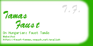 tamas faust business card