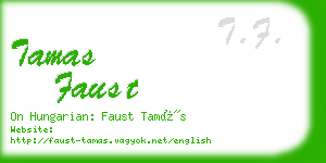 tamas faust business card